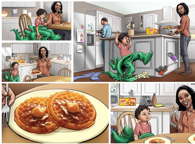 3D Concept Storyboard Illustrations
