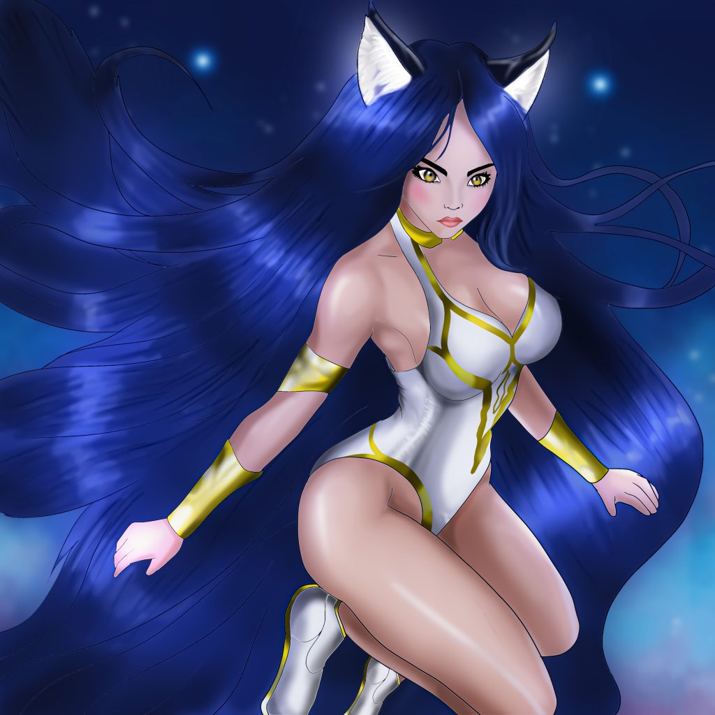Blue girl kitty